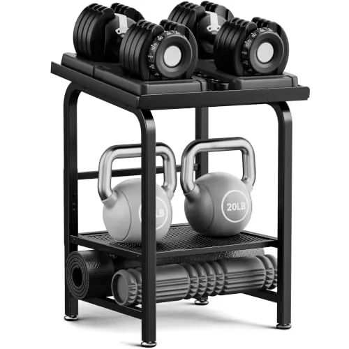 Soporte para mancuernas ajustables, soporte resistente para guardar mancuernas, soporte con capacidad para 227 kg para el gimnasio en casa