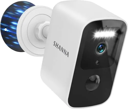 Camara Vigilancia WiFi Exterior Bateria 5200mAh-Almacenamiento en la Nube Gratuito, Montaje Magnético Camara Vigilancia Exterior 5GHz&2,4GHz WiFi,Detección de Movimiento,Visión Nocturna Color IA, IP66