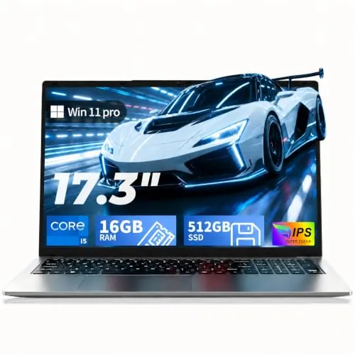 MITUNTUN Portátil 17,3", Core i5-7Y57, 16GB RAM, 512GB SSD,FHD,Win 11 Pro