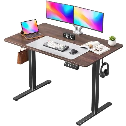 Raplink Escritorio Elevable Eléctrico, Mesa de Trabajo Ajustable en Altura, Mesa de Oficina en Casa con Tablero Ensamblado, 120 x 60 cm, para Trabajo, Redacción, Juegos