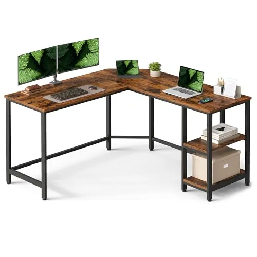 VASAGLE Oficina, Acero, 140 x 140 x 74.7 cm