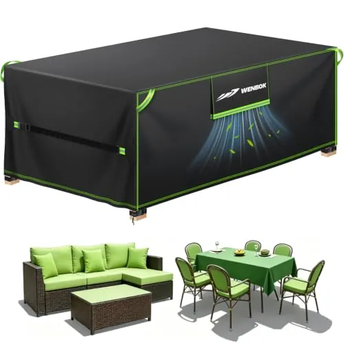 QCCQ Fundas Muebles Jardin Exterior Impermeable Oxford 420D,213x132x75cm