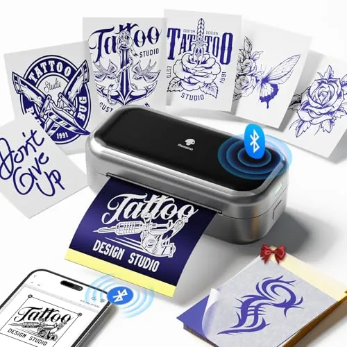 Phomemo TP31 Termocopiadora Tattoo con 30 Hojas de Papel, Térmico