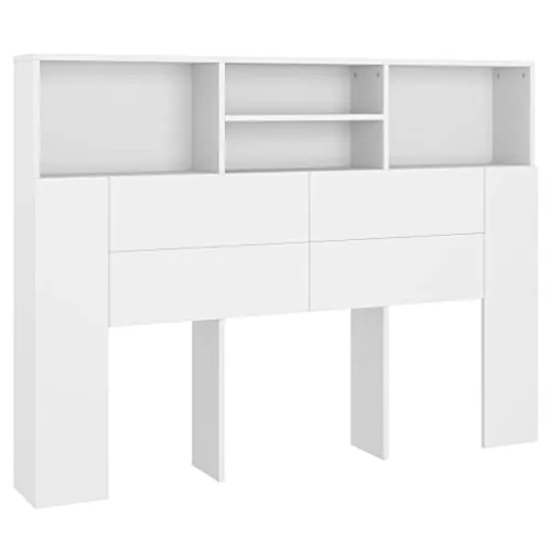 vidaXL Cabecero Blanco 140x19x103,5 cm