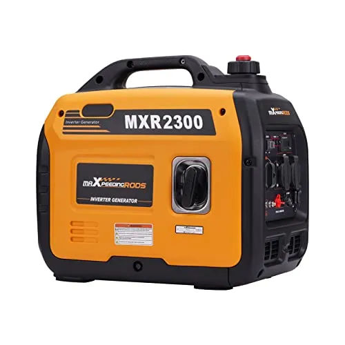 maXpeedingrods Generador Electrico Gasolina 2300W Pico Generador Inverter Silencioso Portátil de Emergencia, 230V Ligero Salidas USB/DC para Camping Autocaravan Apagon