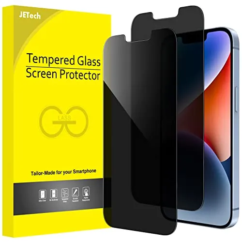 JETech Protector Pantalla Privacidad para iPhone 14, 2 Unidades