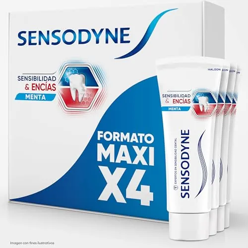 Sensodyne Sensibilidad y Encías Pasta Dental Con Flúor, Pack 4x75 ml
