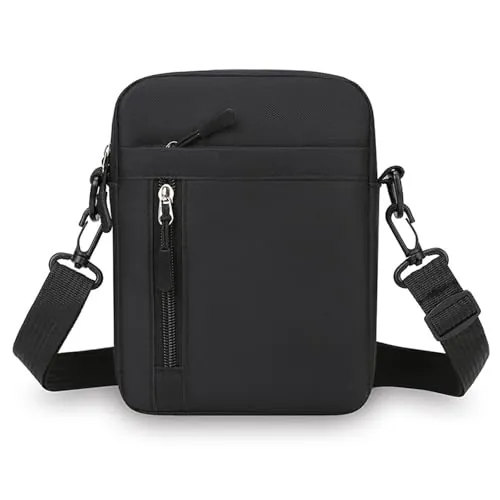 MLPKOI Bolso Hombre Bandolera, Bolso Bandolera Hombre, Bandoleras Hombre, Bolsos Hombre con Núltiples Compartimentos, Bbolso de Mensajero para Viajar, Correr, Ciclismo, Negocios, Uso Diario