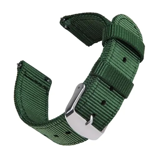 Archer Watch Strap - Correas de Reloj de Nailon Premium de Liberación Rápida (Verde Bosque, 20mm)