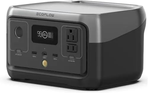 Estación de energía portátil EcoFlow River 2 256Wh con panel solar de 60 W
