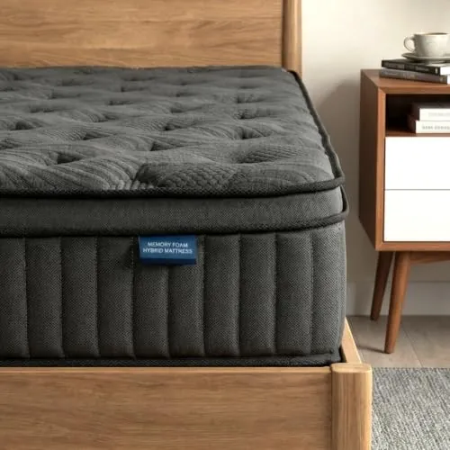 Qabefy Colchón híbrido de 160 x 200 cm – 25 cm con núcleo de muelles ensacados de 7 zonas, dureza H3, colchón ortopédico de muelles con espuma viscoelástica de gel, transpirable y cómodo (160 x 200 cm