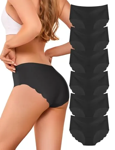 Memouniva Bragas sin Costuras Mujer Braguitas Invisible Ropa Interior Cómodas Pack de 6