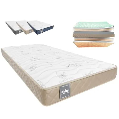 Don Descanso - Colchón 90x190 Viscoelástico Mulhacen DualSense, Altura 15cm. Multicapa con Núcleo GravityFoam, Firmeza Alta, Doble Cara Invierno/Verano, Transpirable. Fabricado en España, Beig