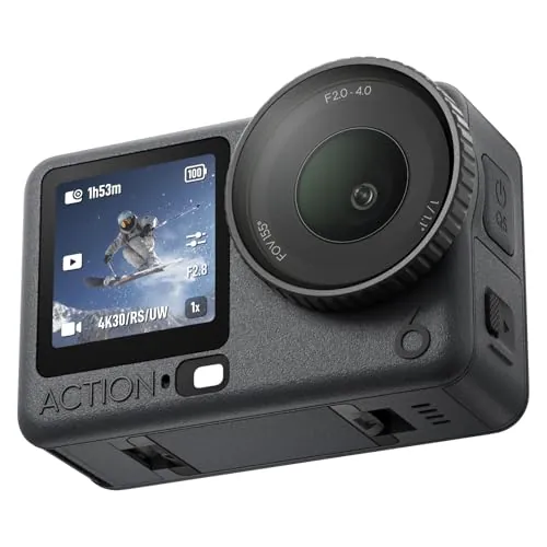 dji Osmo Action 6 Pack Estándar, cámara de acción con Sensor Cuadrado de 1/1.1 Pulgadas, Apertura Variable, batería de 4 Horas, cámara de acción 8K Ideal para capturar Momentos emocionantes