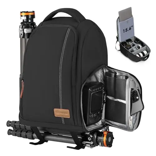 TARION TB-04 Mochila Camara y Portatil Mochila Fotografia para Ordenador Laptop 15” Camara Reflex Mochila Camara Pequeña