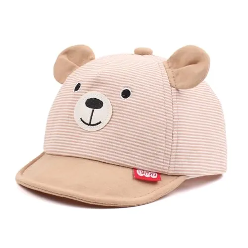 Pesaat Gorra de béisbol para bebés de 6 a 24 Meses Gorra de béisbol con protección UV (Khaki, 6-24 Meses)