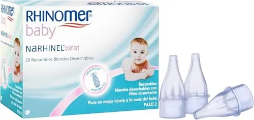 Rhinomer Baby Recambios Blandos Aspirador Nasal, Filtro Absorbente, 20 Uds
