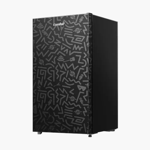 Comfee' 88L Refrigerador Compacto Bajo Encimera, Chill Box (0~10℃), Negro [Clase de eficiencia energética E]