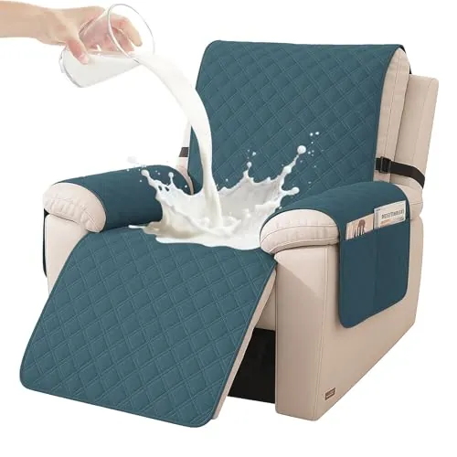 YSTELLAA Fundas Sillon Relax Reclinable 1 Plaza Grand, Verde Oscuro