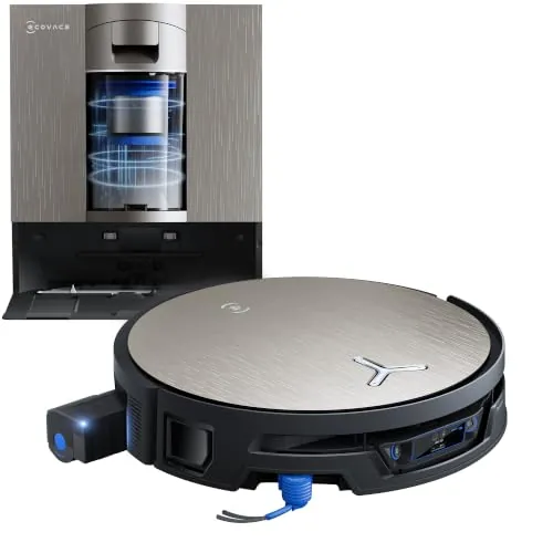 ECOVACS X12S OMNICYCLONE Robot Aspirador y Fregasuelos, Blast 27000Pa | FocusJet para pre-disolver manchas, PowerBoost, OZMO ROLLER Gen3, extensión y elevación inteligentes, PureCyclone Gen2