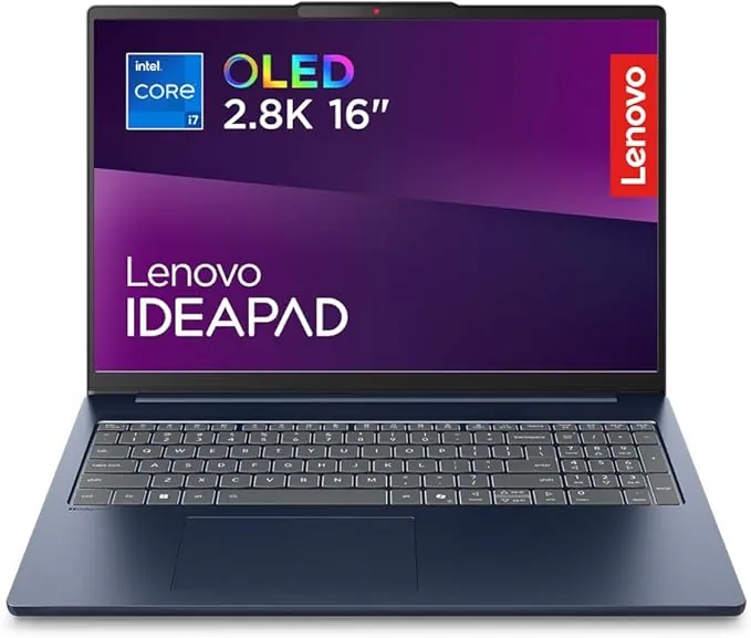 Lenovo IdeaPad Slim 5 Gen 10 - Ordenador Portátil 16" OLED 2.8K (Intel Core i7-13620H, Graficos Intel UHD, 24 GB RAM, 1TB SSD, Wi-Fi 6, Win 11 Home, Office Trial) Teclado QWERTY Español- Azul