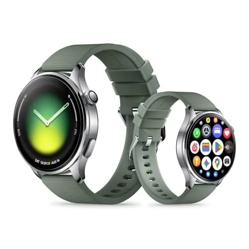 XIAOMI Watch 5 Smartwatch 47 mm, Google Wear OS, pagos NFC, AI con Gemini, Pantalla de 1,54”, hasta 6 días de autonomía, GPS y Seguimiento Fitness, Bluetooth, Solo para Android, Verde