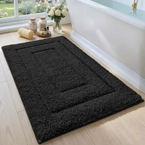 DEXI Alfombra de Baño Antideslizante 40 x 60 cm Negro