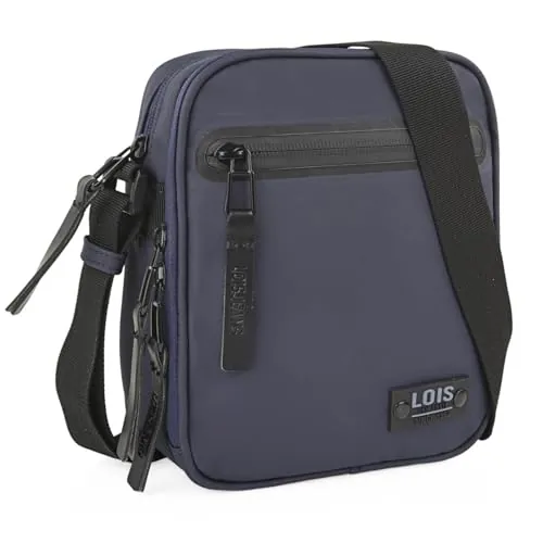 Lois - Bolso Hombre elegante y funcional Bolsitos Para Hombre resistentes y modernos Bolsos Para Hombre estilo casual, ideales para el día a día, Azul