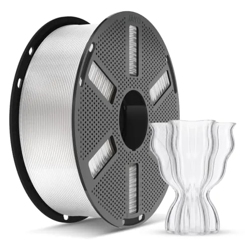 JAYO Transparente PLA+ Filamento 1.75mm 1.1kg, No Se Rompe Fácilmente