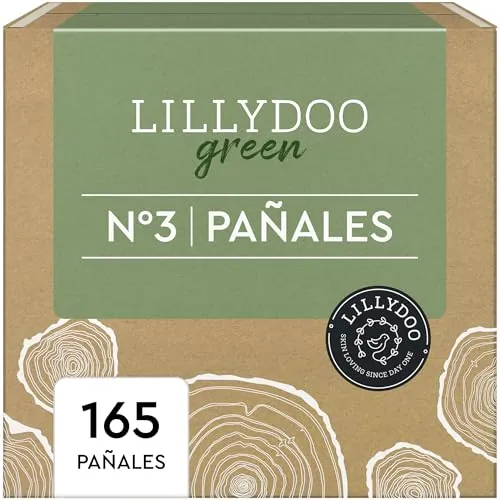 Pañales LILLYDOO green con un impacto ambiental reducido, talla 3 (6-10 kg), 165 unidades