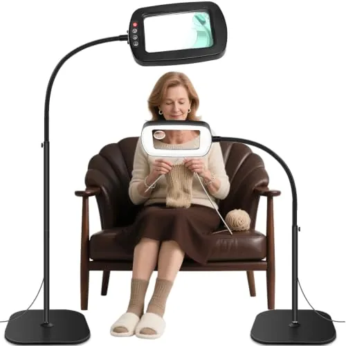 NZQXJXZ 10X 30X Lupa con luz y Soporte, Lámpara de Aumento con Luz 72 LED