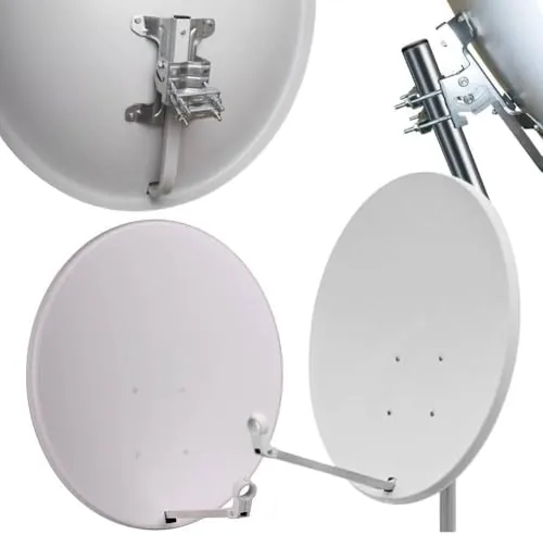 Antena de tiempo satélite CORAB 90 cm, color blanco