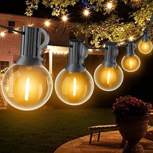SUWIN Guirnalda Luces Exterior 9 Metros con G40 LED Guirnalda Bombilla