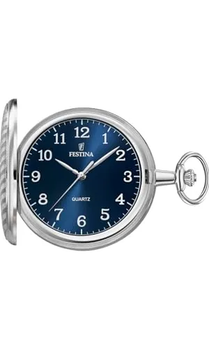 Festina Reloj de Bolsillo Hombre con Cadena - Acero Inoxidable 316l - Movimiento de Cuarzo - Clásico, Vintage y Elegante F2021/2