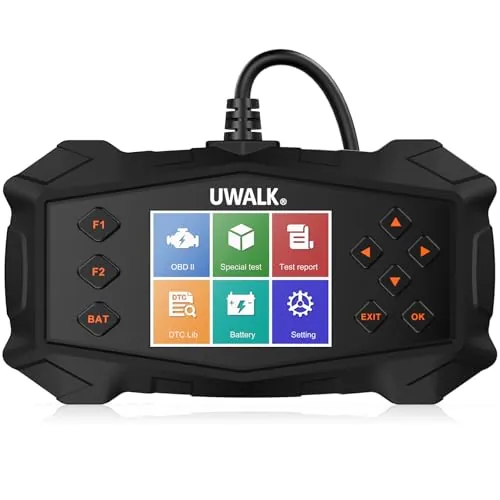 OBD2 Diagnosis Coche OBD Scanner: EOBD Máquina Coche Diagnóstico Multimarca Vehículos con Prueba de batería - Español OBD2 Lector de Código Fallos Motor Autos OBDII Funciones para BMW Audi Mercedes