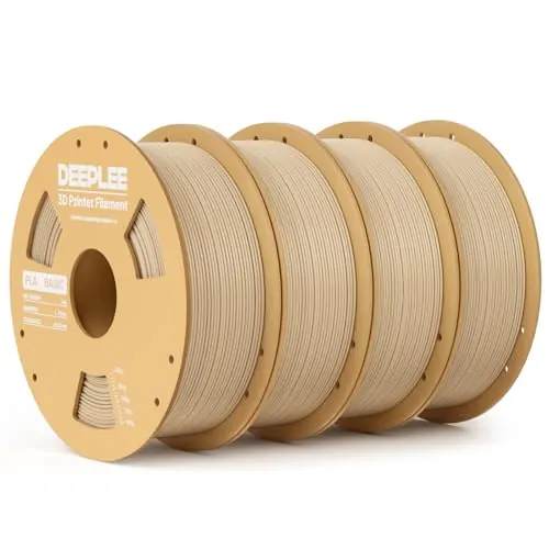 DEEPLEE Filamento PLA Basic 1.75 mm, Pack 4 x 1 kg, Beige