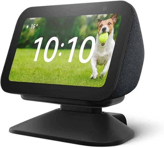 Soporte regulable para Echo Show 5 (3.ª generación) con puerto de carga USB-C | Antracita