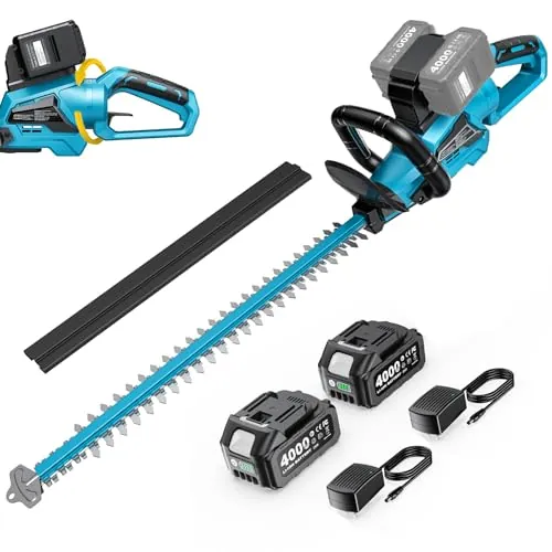 SEESII Cortasetos a Batería 40V, Cuchillas 61 cm, Corte 27 mm, Brushless
