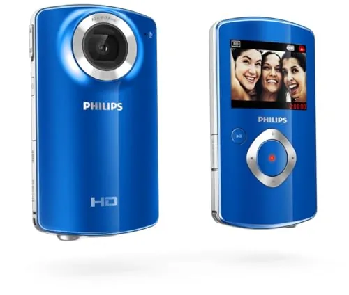 Philips Videocámara HD CAM100BU/00 - videocámaras (1.1 MP, CMOS, 25.4/4 mm (1/10.2 cm), 2X, 2X, Tarjeta de Memoria)