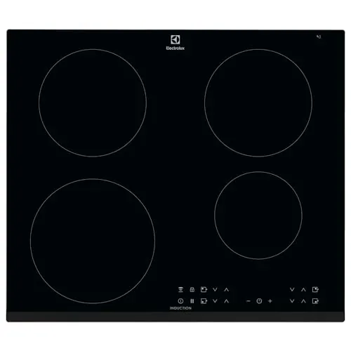 Electrolux LIT6043 – Placa de Inducción Infinite, 60 cm, 4 Zonas, Biselada Extraplana, Control Táctil, Temporizador, Función Pausa, Hob2Hood, Anclaje Easy Fix