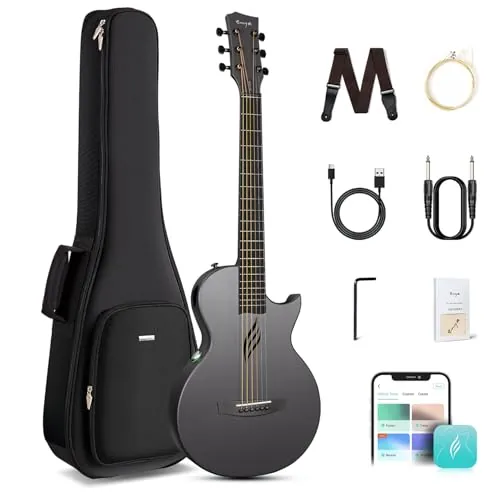 Enya Nova Go SP1 Guitarra Electroacústica de 35 pulgadas (Negro)