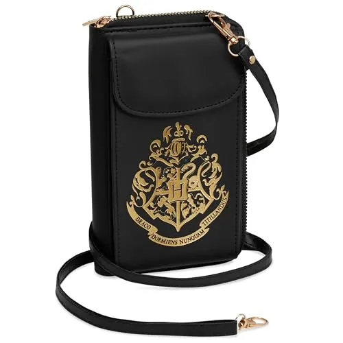 Harry Potter Bolso Niña Cruzado, Bolso para Teléfono con Ranuras para Tarjetas, Correa Ajustable, Regalos para Niña