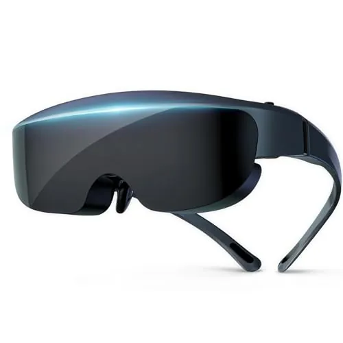 Denash Gafas AR, Pantalla OLED 1080P, 3000 Nits, Pantalla Virtual de 400", Ajuste de Miopía de 0-600°, Gafas XR Inmersivas Todo en Altavoces Incorporados para Todos los Dispositivos USB-C DP