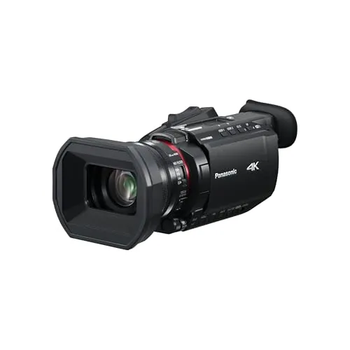 Panasonic HC-X1600E 4K 60p Videocámara Profesional con Lente Gran Angular de 25 mm, Zoom Óptico de 24x, OIS Híbrido de 5 Ejes, Wi-Fi, USB PD, Negra