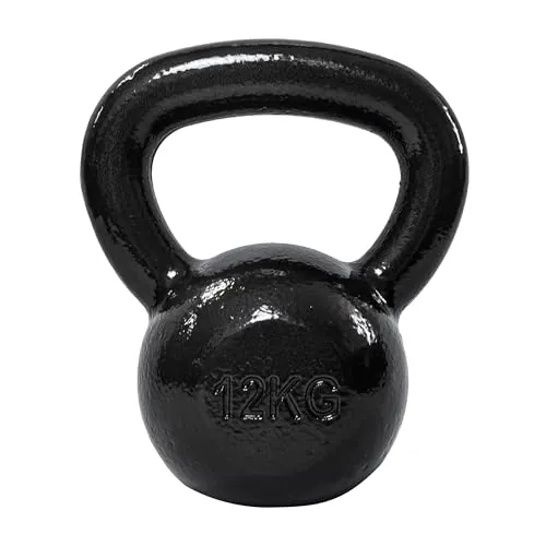 Amazon Basics Pesa rusa de hierro fundido, 12 kg, Negro