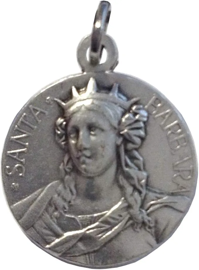 Medalla de Santa Bárbara - Patrona del Cuerpo de Bomberos - Made in Italy