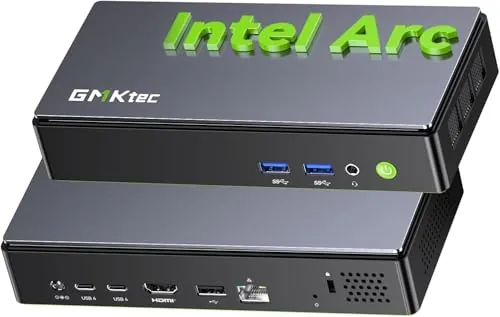 GMKtec K13 Mini PC con Intel AI Ultra 7 256V (hasta 4,8 GHz), Micro PC de 16 GB DDR5, SSD de 512 GB PCIe 4.0, Mini PC para Gaming, 2 Ranuras de expansión M.2, HDMI, USB4 para Pantalla 8K