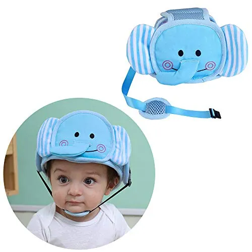 G-Tree Bebé Protector de Cabeza del Casco, Bebé Seguridad del Protegecabezas, Ajustable Infantil Kid Head Protect Cap Parachoques del Capó Sombrero que se Arneses de Rastreo, Elefante