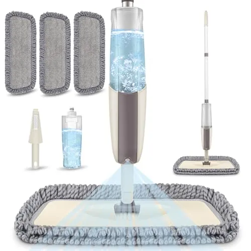 Fregona Mopa con Pulverizador, MEXERRIS Mopa de Limpieza Suelos Microfibra