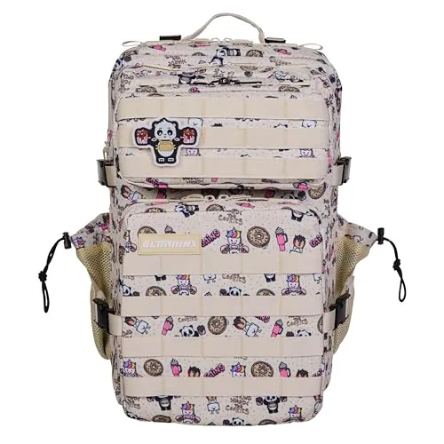 Mochila Táctica 45L – Mochila Cabina Avión, Oxford 1000D Impermeable, Compartimento Zapatillas y para Ordenador, Gimnasio, Hombre y Mujer, by ELITEX TRAINING (Sweet Cream)
